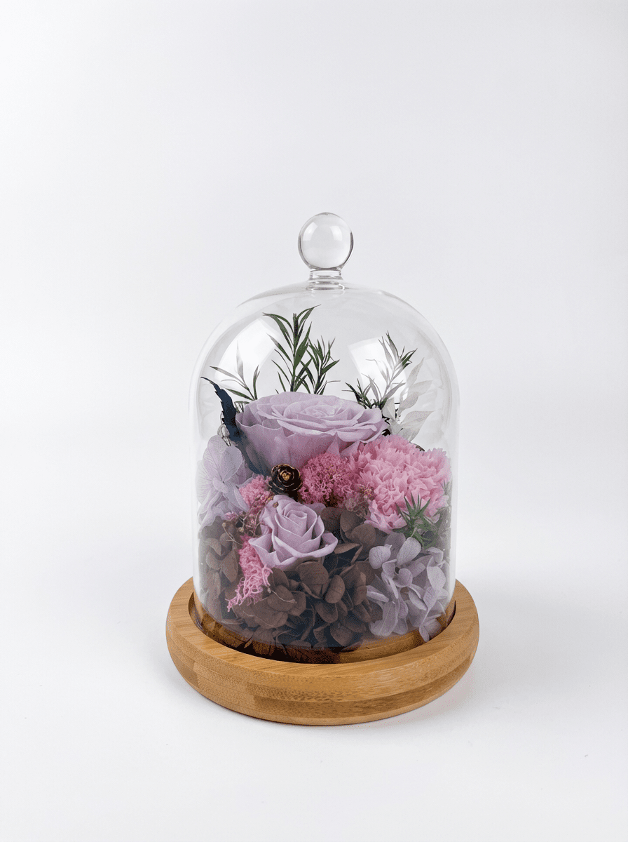Carnation Bell Jar - Paddle Pop Purple - Flowers - Preserved Flowers & Fresh Flower Florist Gift Store