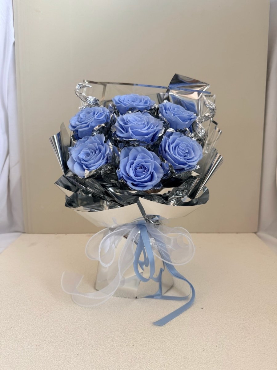 Galaxy 7 Rose Preserved Flower Bouquet - Flowers - Galaxy - purple - Preserved Flowers & Fresh Flower Florist Gift Store