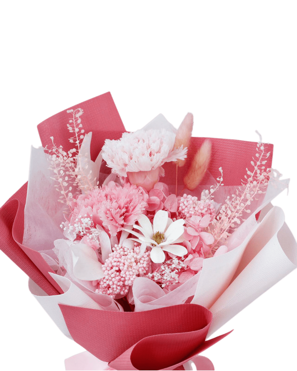 Mother's Day Carnation Bouquet - Flowers - Pink - Preserved Flowers & Fresh Flower Florist Gift Store