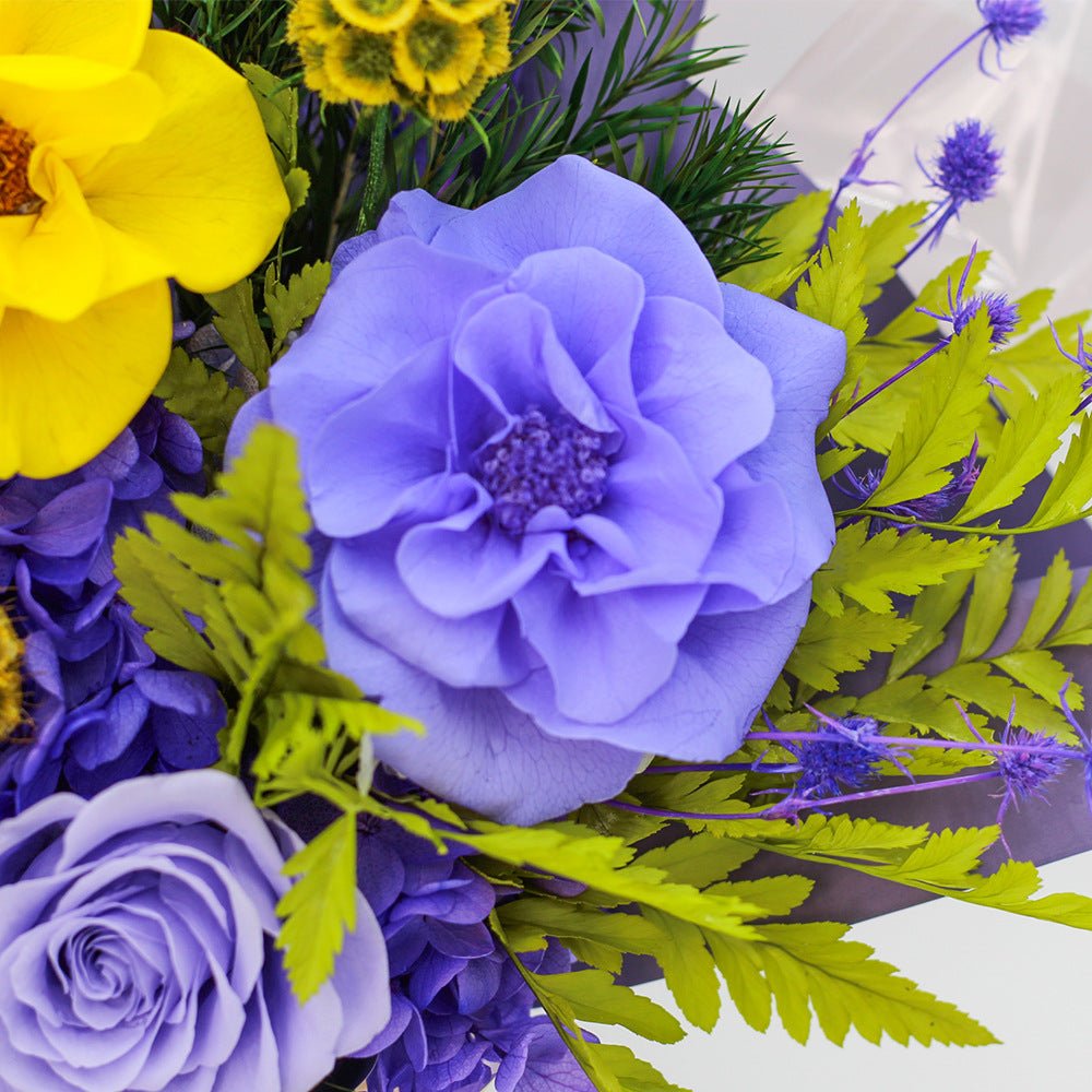 Viola Preserved Flower Bouquet - Flowers - Preserved Flowers & Fresh Flower Florist Gift Store