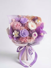 Yume (夢) - Pastel Preserved Flower Bouquet - Flowers - Purple - Preserved Flowers & Fresh Flower Florist Gift Store
