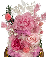 Carnation Bell Dome - Milk Pink (With Gift Box) - Flowers - Preserved Flowers & Fresh Flower Florist Gift Store