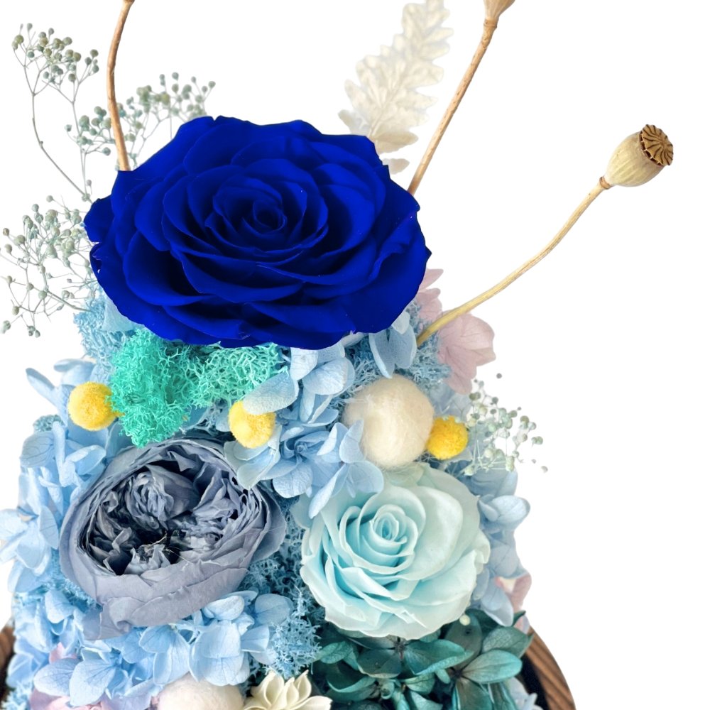 Hazelynn (With Gift Box) - Flower - Blue - Preserved Flowers & Fresh Flower Florist Gift Store