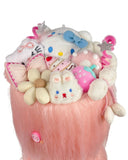 Hello Kitty in a Faux Fur - Fluffy Soft Toy Bouquet - Flowers - Preserved Flowers & Fresh Flower Florist Gift Store