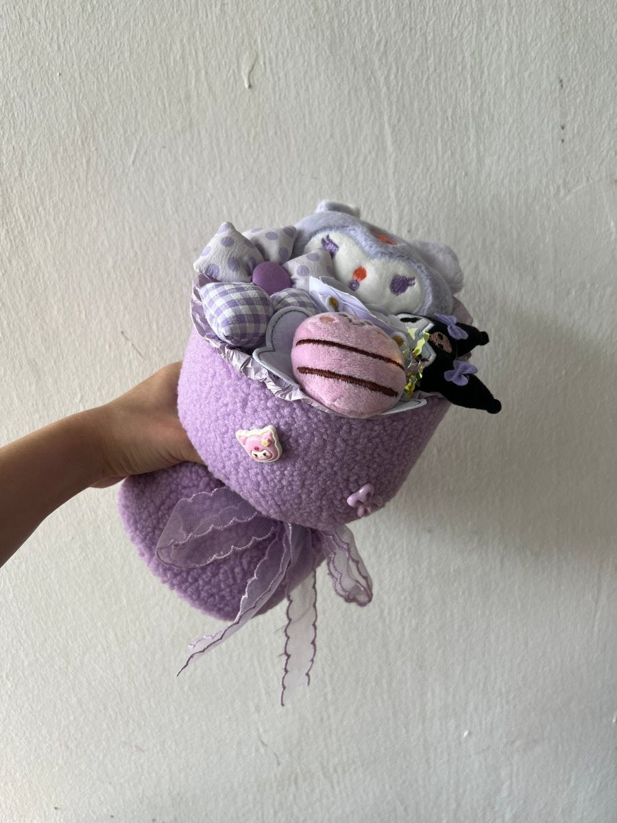 Kitty/Kuromi/Melody - Fluffy Soft Toy Bouquet - Flowers - Kuromi - Preserved Flowers & Fresh Flower Florist Gift Store