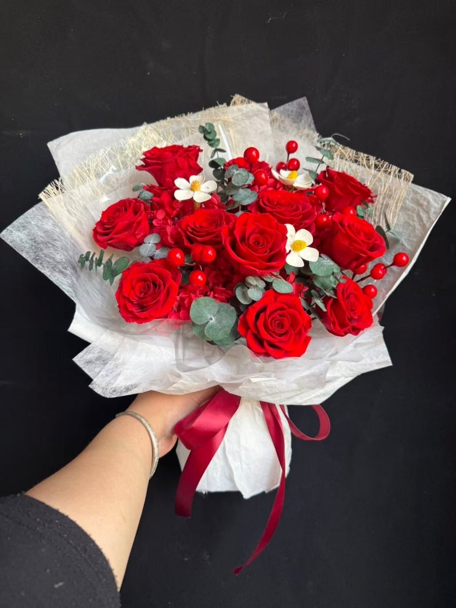 Pure Love - Romantic Red Rose - Flowers - Pure Love - Red (Grand) - Preserved Flowers & Fresh Flower Florist Gift Store