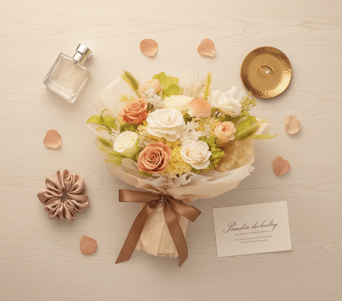 SUMMER. - Mothers Day Preserved Bouquet - Flowers - Blue - Preserved Flowers & Fresh Flower Florist Gift Store