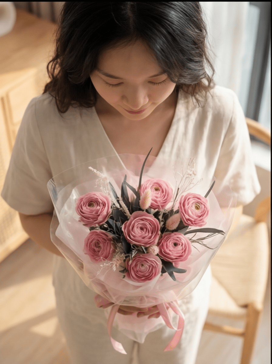 Tasha Preserved Flower Bouquet - Flowers - Pink - Preserved Flowers & Fresh Flower Florist Gift Store
