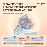 Yume (夢) - Pastel Preserved Flower Bouquet - Flowers - Blue - Preserved Flowers & Fresh Flower Florist Gift Store