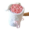Bunny Hop - Soap Flower Bouquet - Pink / White
