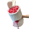 Bunny Hop - Soap Flower Bouquet - Red / White