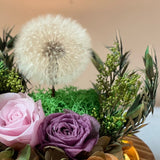 Dandelion Blowball Preserved Flower Dome - Lilac - Flower - Preserved Flowers & Fresh Flower Florist Gift Store