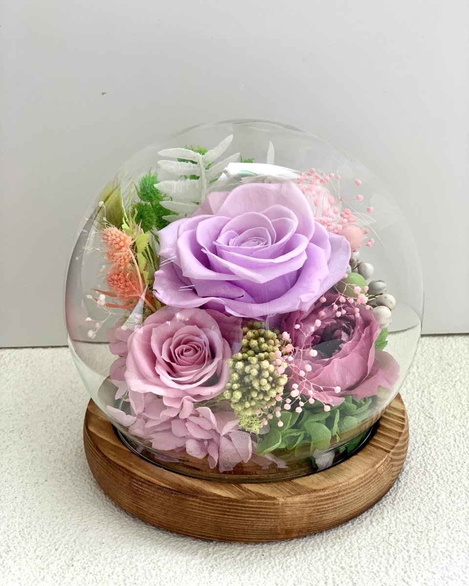 Rose Blowball - Light Purple (with gift box) - Flowers - Preserved Flowers & Fresh Flower Florist Gift Store